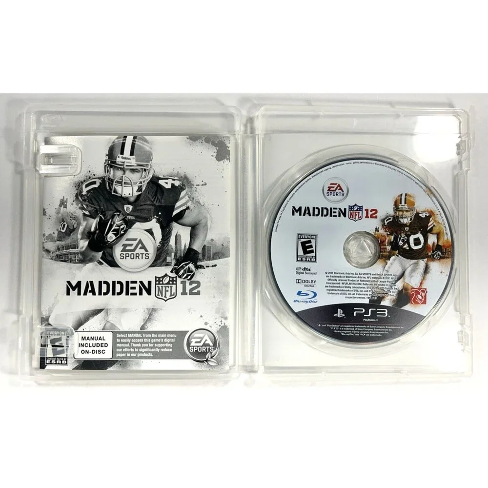 Madden NFL 12 Sony PlayStation 3 Peyton Hillis Complete with Manual Tested